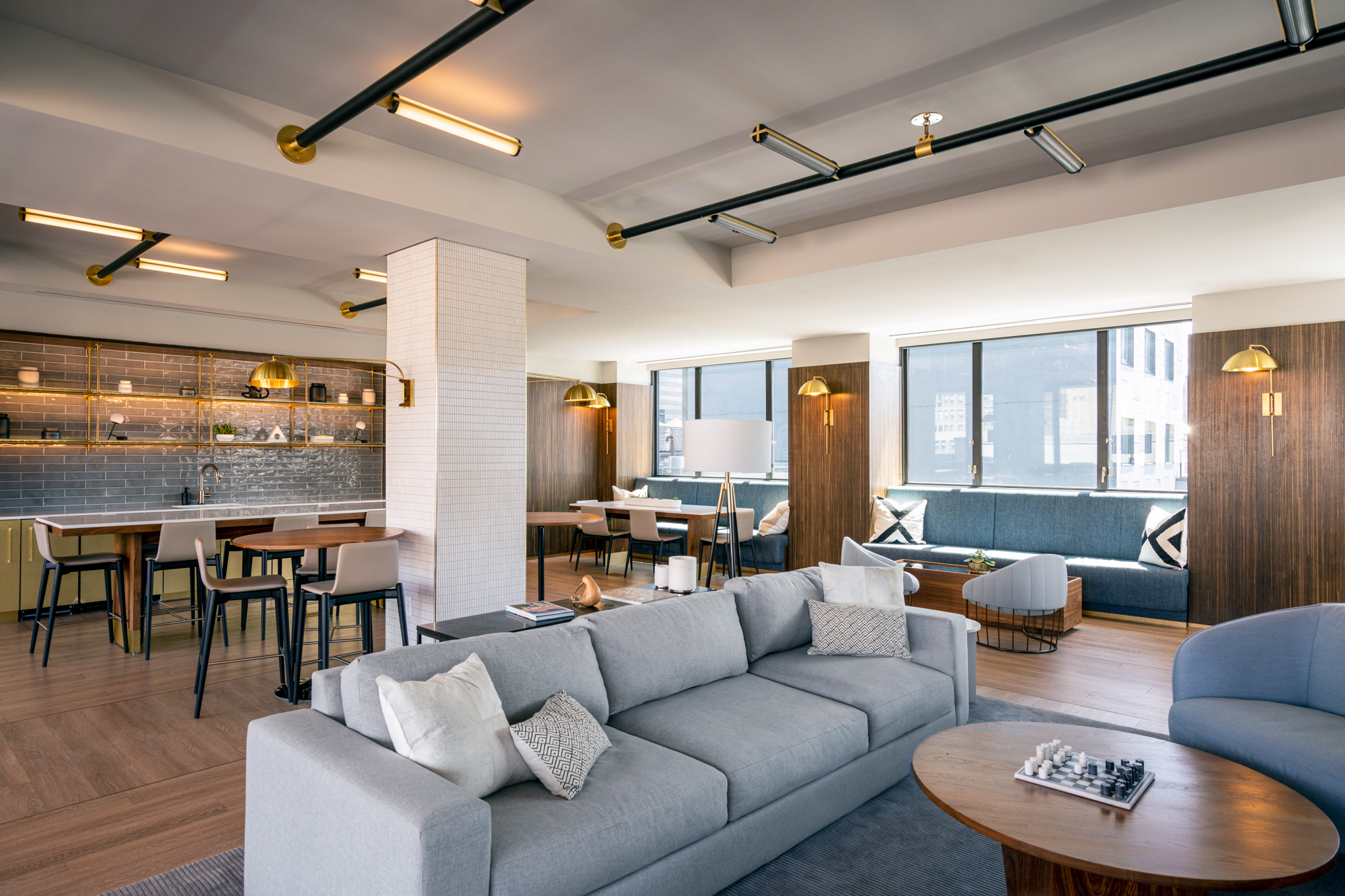 Tenants Can Escape the Hustle and Bustle of Day-to-Day Life in Hollingsworth's Lobby
